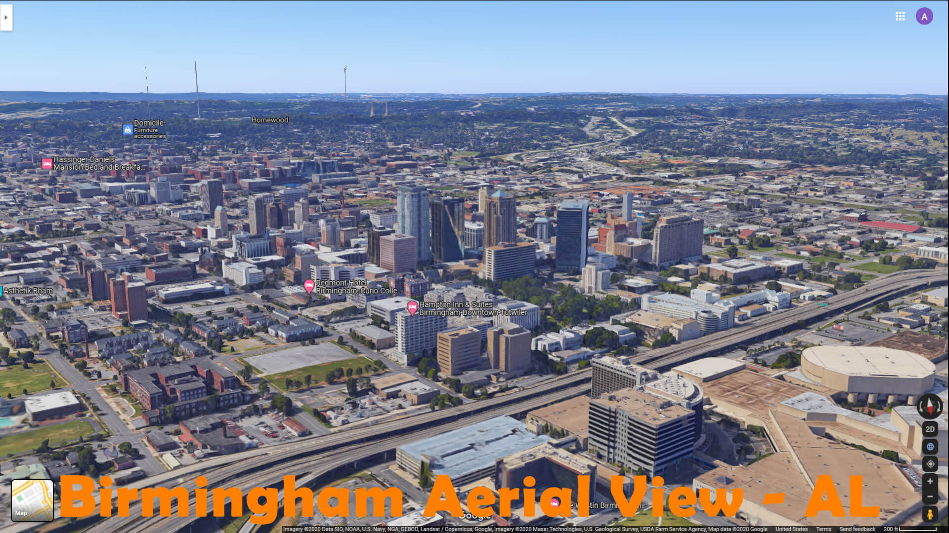 Birmingham Aerial View   AL
